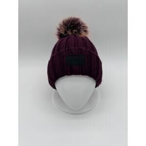 Under Armour Winter Beanie Women's Purple/Burgundy w/Logo Patch